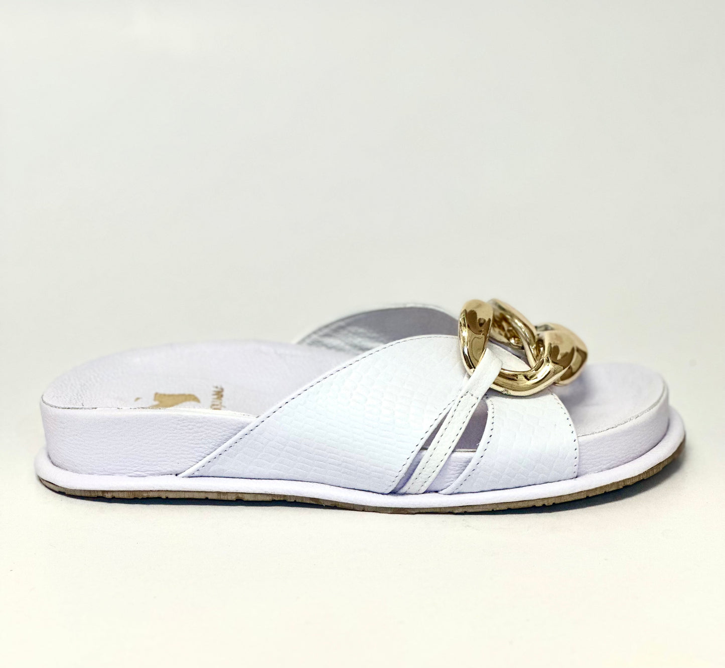 Sandalia blanca con eslabones Ref. 836056
